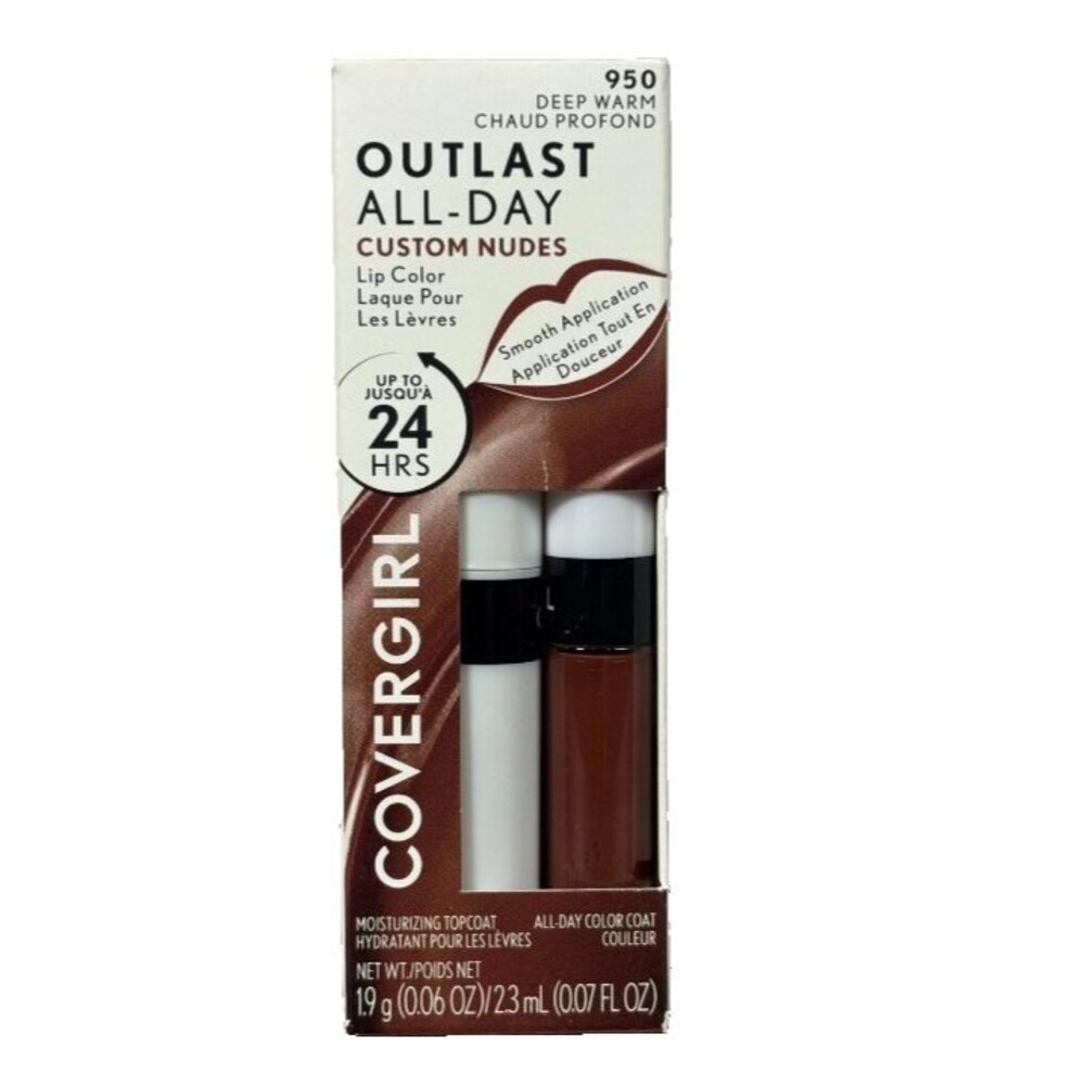 Covergirl Outlast All Day Lip Color 950 Deep Warm 2-Step Longwear Lipstick